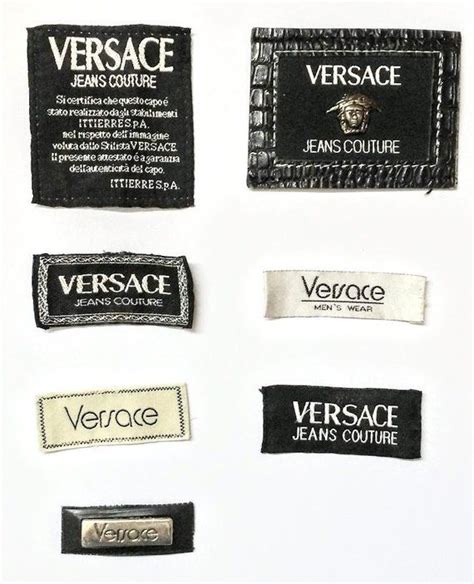 stemma versace imitazione|vintage versace tags.